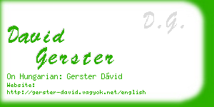 david gerster business card